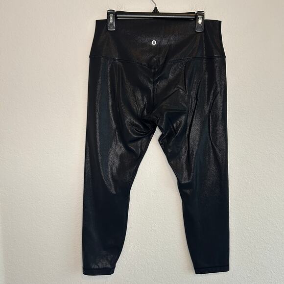 Lululemon Align High-Rise Pant 25" Shine Black Sz 14 - Picture 4 of 9